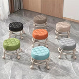 NNETM Step Up Your Decor Game with a Trendy Round Rolling Stool