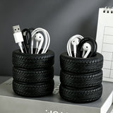 Tire-Shaped Desktop Pencil Holder