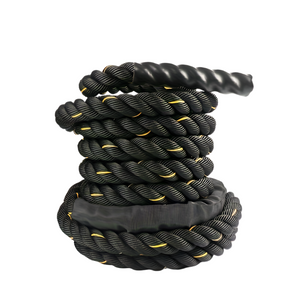 NNETM 1pc Combat Rope for Core Strength Training - 6m Physical Fitness Rope(Black)