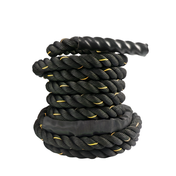 NNETM 1pc Combat Rope for Core Strength Training - 6m Physical Fitness Rope(Black)