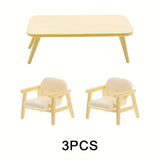 NNETM Mini Table and Chair Set for Miniature Décor (3 pcs)