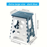 NNETM Folding Stool Portable Plastic Chair Blue