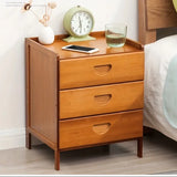NNETM Bedside Table With Storage - Tawny Three Drawers