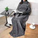 NNETM Cozy Flannel Sleeve Blanket for Indoor & Outdoor