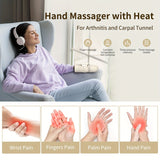 NNETM Wireless Electric Hand Massager with Compression & Kneading(White)