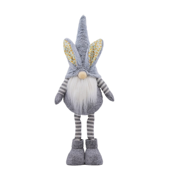 NNETM Standing Easter Bunny Gnome Plush Figurine