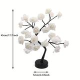 NNETM Festive Glow: Christmas Rose Tree Night Light with Dual Power Options