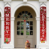 2D Christmas Door Banner Festive Front Porch Sign