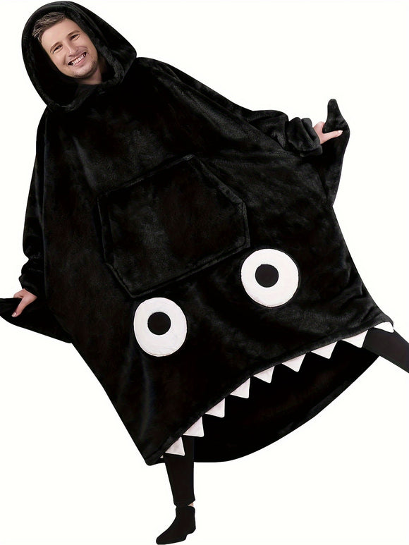 NNETM Shark Hooded Blanket Robe for Men