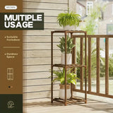 NNETM Botanical Bliss: Three-Level Timber Plant Display
