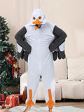 NNETM Seagull Cartoon Fleece Onesie Robe