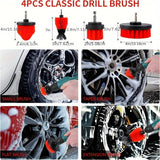 35-Piece Car Detailing Cleaning Kit – Drill Brush Attachments, Detailing Brushes & Storage Toolbox for Interior & Exterior Care