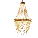 Solar Hanging Crystal Chandelier Oval 54 Warm White