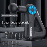 NNETM 9-Speed Rechargeable Fascia Massage Gun with 9 Heads