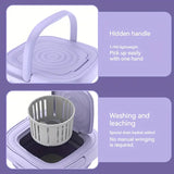 NNETM Portable Mini Washing Machine - Collapsible, 8L Capacity, 3 Sterilizing Modes, Purple