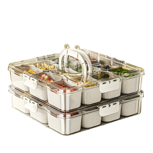 NNETM 8-in-1 White Clear Food Storage Container with Lid