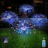 NNETM Set of 4 Solar Fireworks Lights for a Dazzling Christmas Display