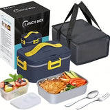 NNETM Electric Heated Lunch Box with Insulated Bag (1.8L)