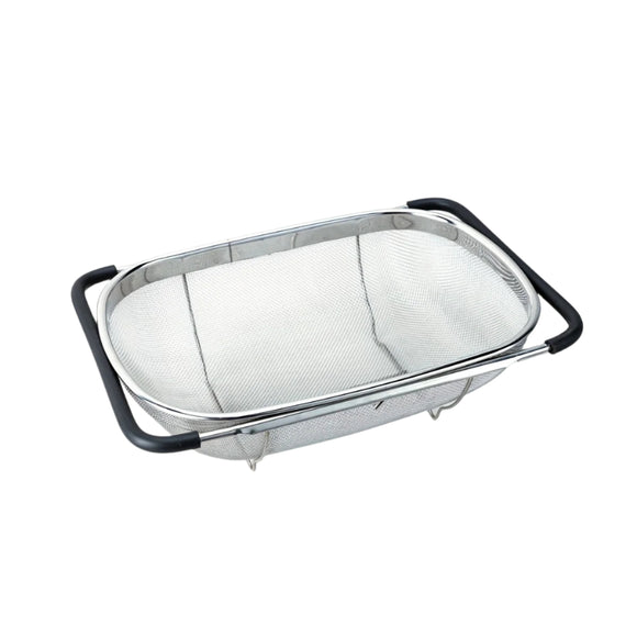 NNETM Adjustable Stainless Steel Sink Colander Rack