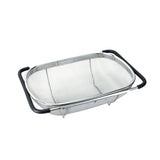 NNETM Adjustable Stainless Steel Sink Colander Rack