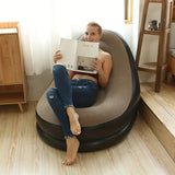 NNETM Lazy Inflatable Sofa Bed with Ottoman