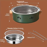 NNETM BBQ Grill Set with Non-Stick Stainless Steel