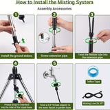 NNETM Outdoor Misting Stand for Patio & Pool