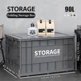 NNETM Outdoor Camping Storage Box with Lid & Wheels