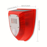 NNETM Solar-Powered Security Alarm Light with 129dB Gunshot and Dog Barking Sounds