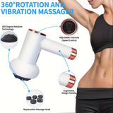 NNETM Mini Rechargeable Massage Gun - 6 Speed Settings(White)