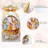 NNETM 50-Pack Easter Bunny Gift Bags with Ribbons