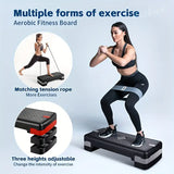 NNETM Adjustable Sports Fitness Pedal with Pull Rope - 81cm, Black and Red