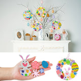 NNETM 8pcs DIY Easter Wreath Craft Kit Bunny Egg Set