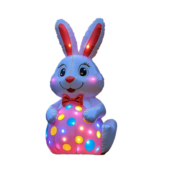 NNETM Polka-Dot Egg Inflatable Easter Bunny