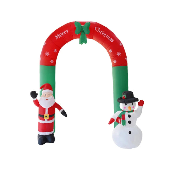 NNEOBA 2.4M Christmas 2024 Inflatable Arch with LED Lights
