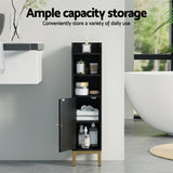 Black Bathroom Storage Cabinet Floor Organizer