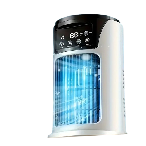 NNEOBA Stay Fresh with Our Portable Smart AC Featuring 7 Ambient LED Lights