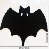 NNETM Black Bat-Themed Area Rug