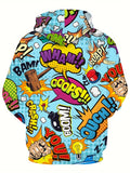 NNETM Casual Patterned Kangaroo Pocket Hoodie
