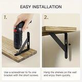 NNETM Rustic Wood Corner Wall Shelves for Elegant Display & Storage