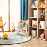 NNETM Wooden Bookshelf with Legs with Open Storage