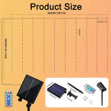 NNETM Radiant Glow: 300 LEDs Solar Curtain Light for a Dazzling Christmas