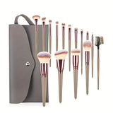 NNETM Professional 15-Piece Pro Brush Set for Flawless Makeup Artistry