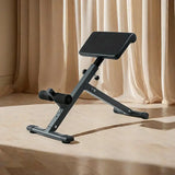 NNETM 1pc Adjustable Roman Chair - Black, Waist and Abdomen Fitness Stool