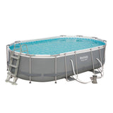 NNEVL Power Steel Swimming Pool Set Oval 488x305x107 cm