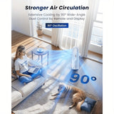 NNETM Standing Tower Fan Smart Oscillating Quiet Floor Fan