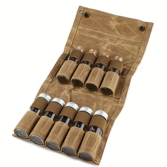 NNETM Portable Spice Jar Set with Canvas Bag (9pcs)