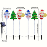 Solar Yard Stake Lights Christmas Theme