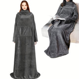 NNETM Cozy Flannel Sleeve Blanket for Indoor & Outdoor