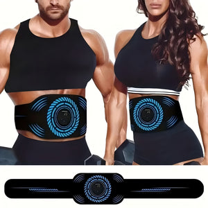 NNETM USB Rechargeable Ab Massage Belt – 6 Modes(Black)